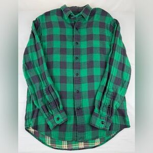 Polo Ralph‎ Lauren Classic Fit Men's Long Sleeve Green Plaid Cotton Button-up, M
